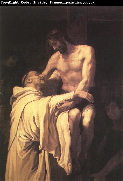 RIBALTA, Francisco Christ Embracing St Bernard xfgh